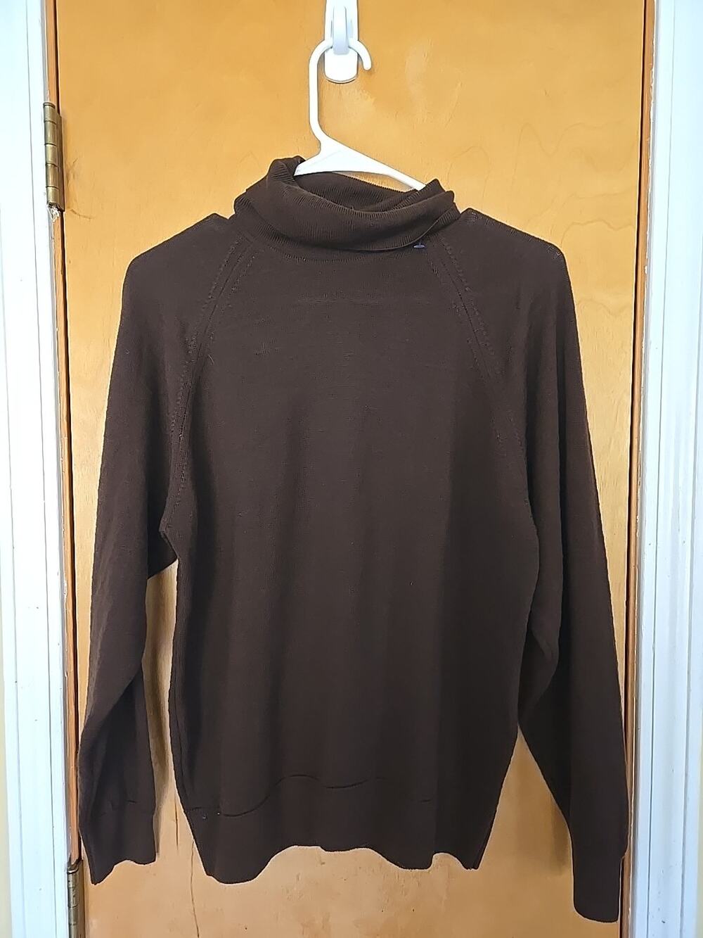 STRAVEN Ladies Merino-Wool Crew-Neck Sweater Brown Made in England Size M